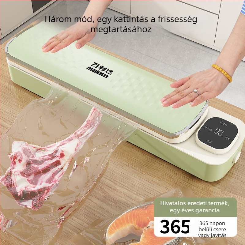 Vákuumzáró készülék elektronikus hőmérséklet-szabályozással – nedves és száraz csomagolás, 500–1000 ml kapacitás, ABS ház, modell DM-016