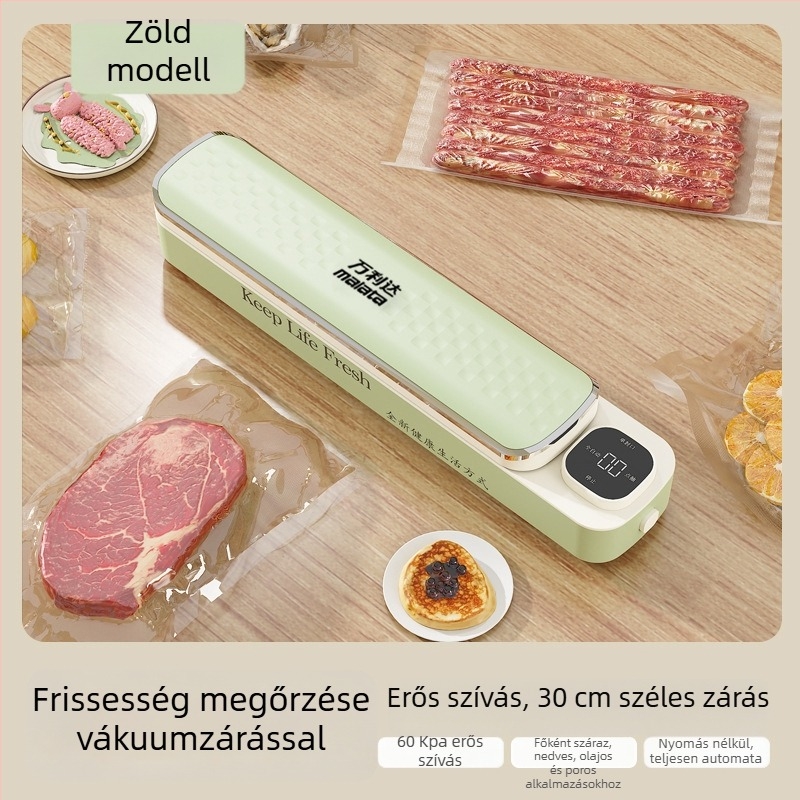Vákuumzáró készülék elektronikus hőmérséklet-szabályozással – nedves és száraz csomagolás, 500–1000 ml kapacitás, ABS ház, modell DM-016