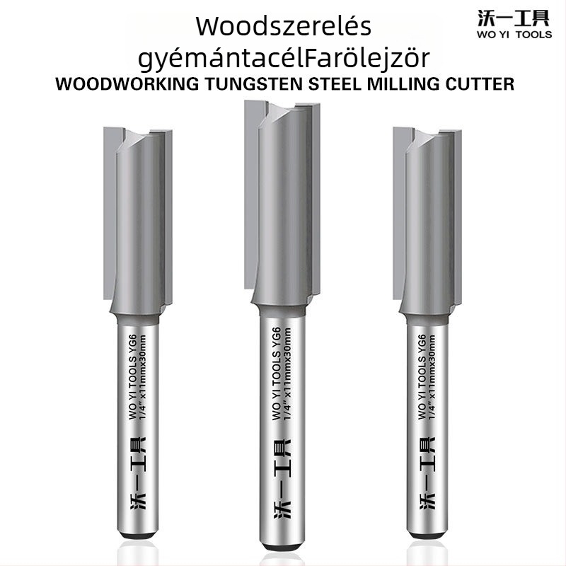 Kétfunkciós csatornázó marófej fához, 11 mm vágóátmérő, 2 élezés, Ø szár 6,35 mm, maximális vágási mélység 30 mm
