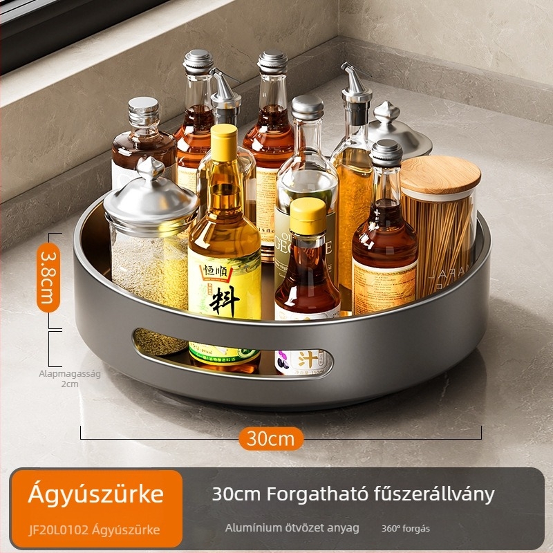 Cobbe/Cabei forgó fűszertartó a konyhapult mellé – Space alumínium, olaj, só, szósz és ecet tároló