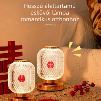 Asu esküvői éjjeli lámpa, akrilüveg, kínai stílusú dekoratív asztali lámpa hálószobába, kézműves kód 16130103