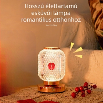 Asu esküvői éjjeli lámpa, akrilüveg, kínai stílusú dekoratív asztali lámpa hálószobába, kézműves kód 16130103