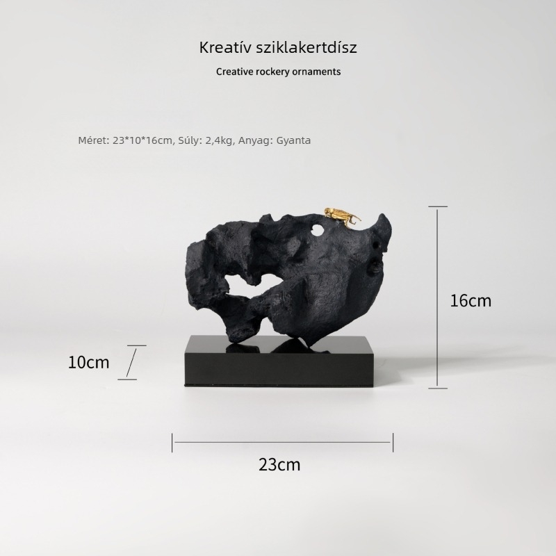 Taihu kő mesterséges dísz – Modern Minimalista stílusú, gyanta alapú, dobozban csomagolva