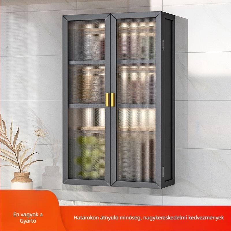 Szénacélból készült falra szerelhető fűszertartó – többfunkciós, modern minimalista stílus, 1 darab