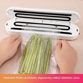 Élelmiszer-vákuumzáró gép – automata, 90W, 110–220V, ABS ház