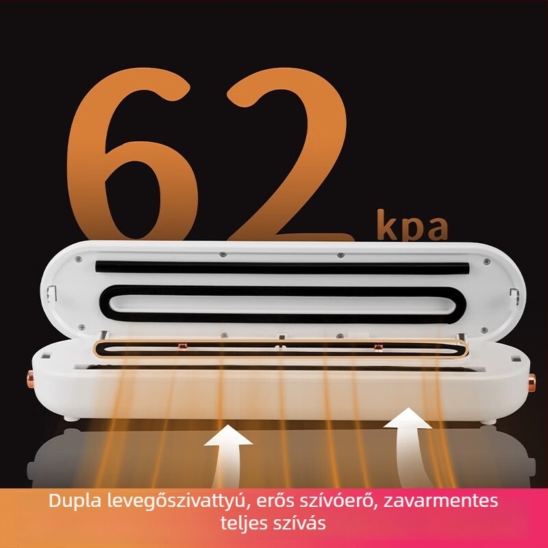 Élelmiszer-vákuumzáró gép – automata, 90W, 110–220V, ABS ház