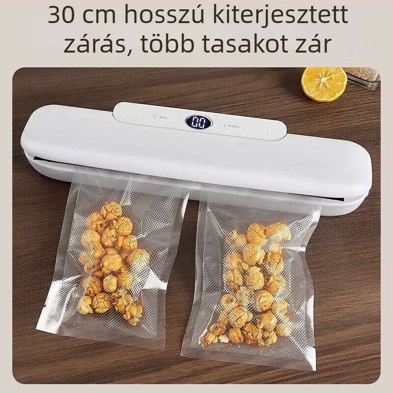 Élelmiszer-vákuumzáró gép – automata, 90W, 110–220V, ABS ház