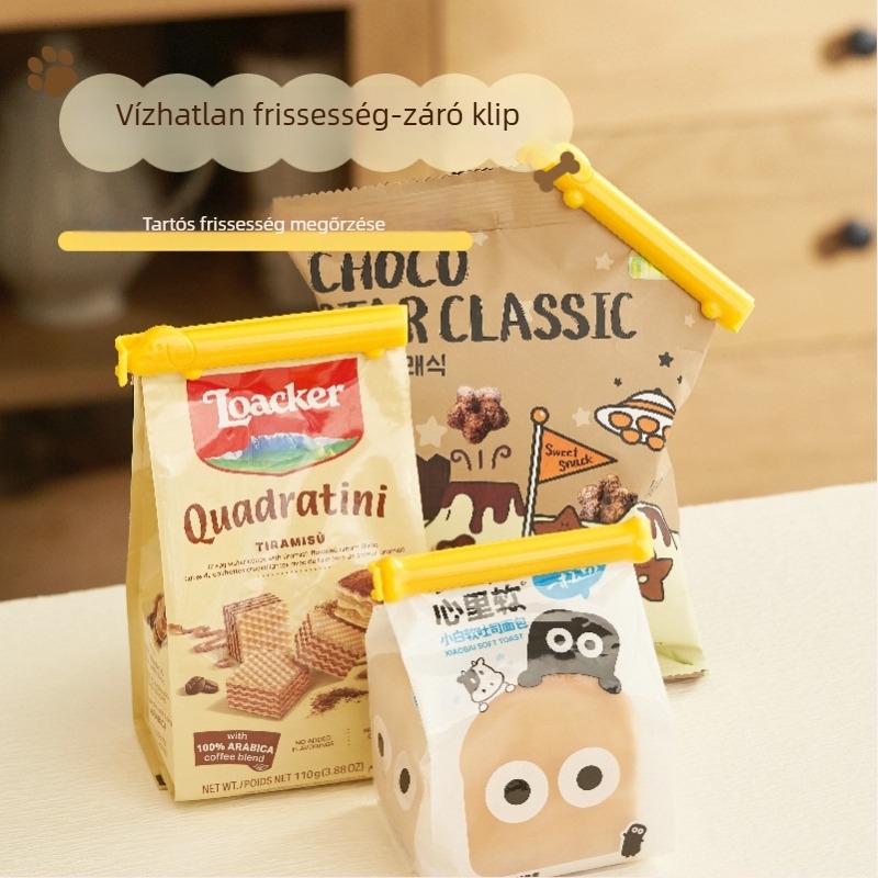 Time Machine Élelmiszerzáró Klipek, Záróklip Élelmiszerekhez, Tejporhoz és Teához, 10 db-os Csomag, Háztartási Használat