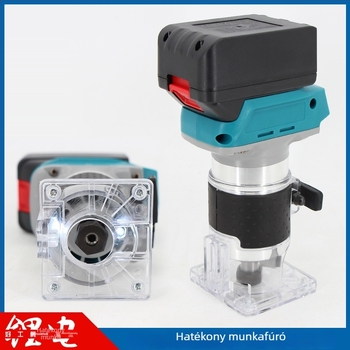 Szenkefe nélküli vezeték nélküli finiselő maró, 21 V Li‑ion akkumulátorral, 6,35 mm tokmány, 6 fokozatú szabályozás