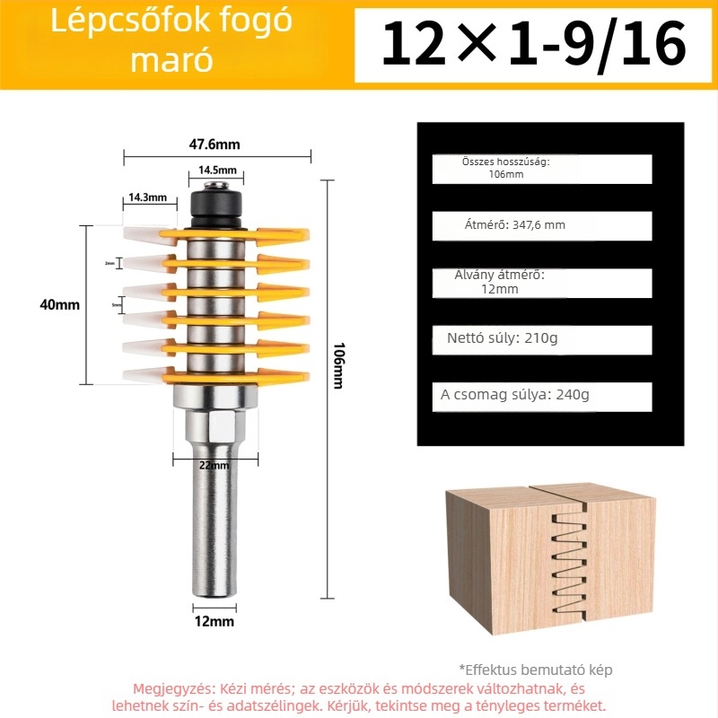 Faipari maró, trapéz alakú ujjcsatlakozás maró, mortise és tenon maró, panel maró, gravírozó marófej