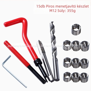 30 db menetjavító szerszámkészlet M5, M6, M8, M10, M12