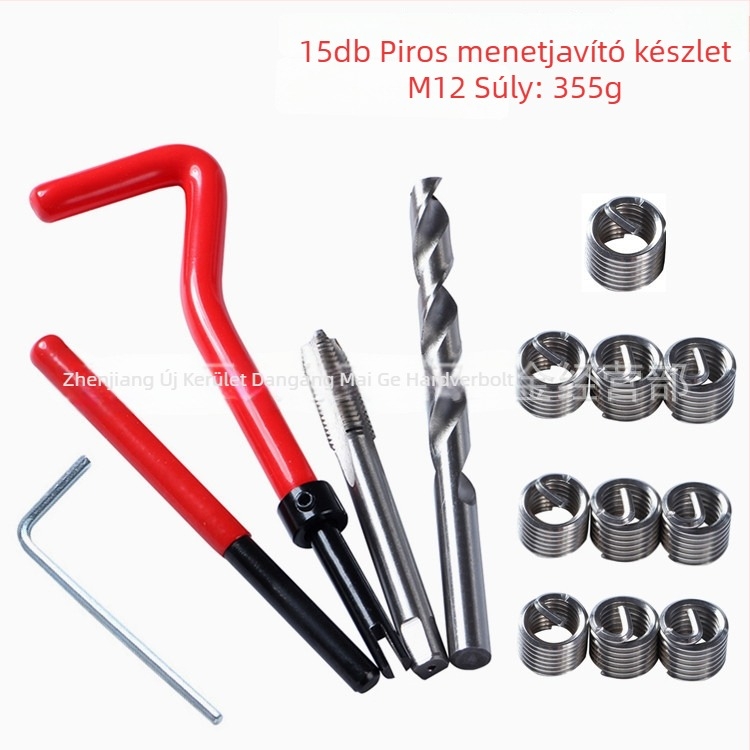30 db menetjavító szerszámkészlet M5, M6, M8, M10, M12
