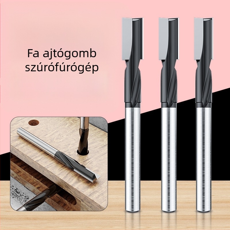 Ajtózárnyílás spirál- és egyenes maró, gravírozáshoz és fa megmunkáláshoz