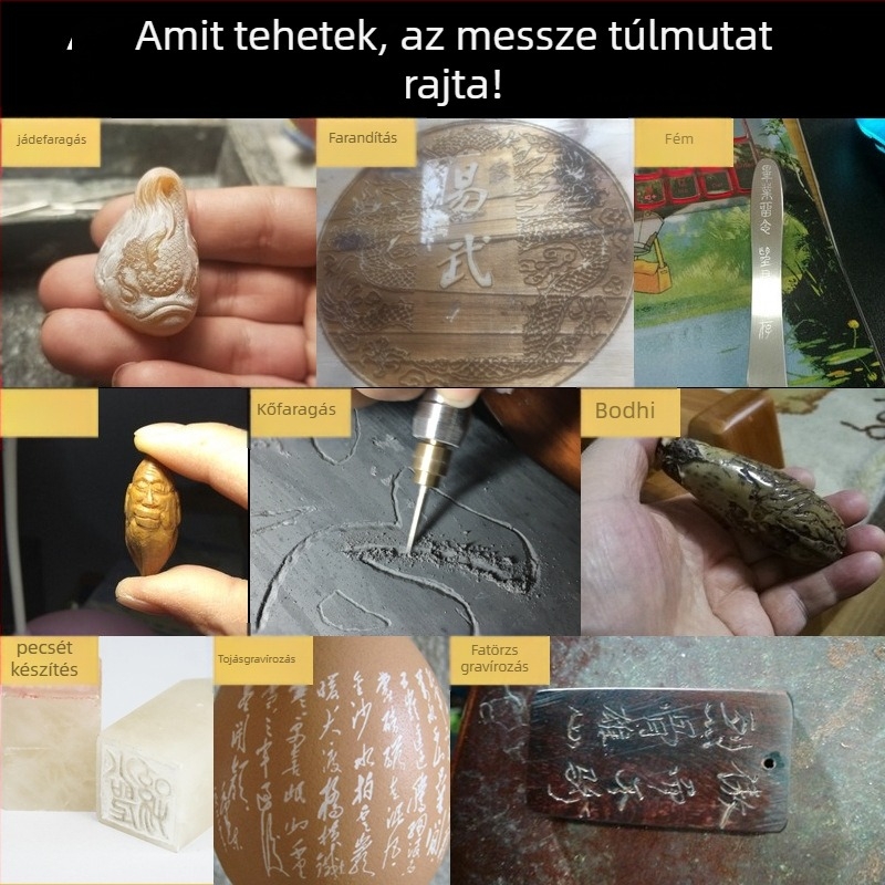 Gravíró toll - Li-ion akkumulátoros mini gravírozó/polírozó eszköz, 35000 fordulat/perc üresjárat, löket 20, lemez átmérő 6, 3.7 V