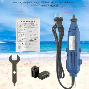 Mikro-mini elektromos csiszoló-gravírozó gép gravírozáshoz és polírozáshoz, 220V, 1,5 m kábel, 0,7 kg