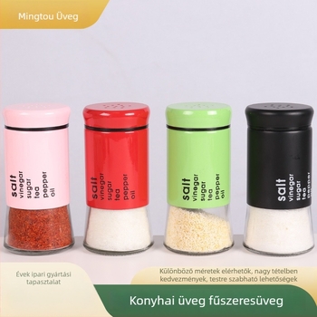 Üveg fűszertartó szilárd fűszerekhez – modern minimális dizájn, logónyomtatás elérhető, testreszabás