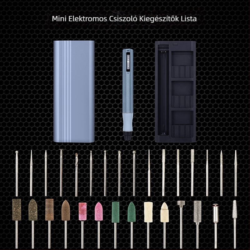 Mini vezeték nélküli elektromos csiszoló nefrit gravírozásához és polírozásához – állítható sebesség, nagy pontosság, Li-ion akkumulátor, 3.7–5V