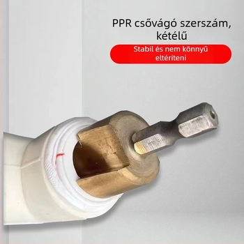 PPR csőhöz lépcsőfúró, kétélű, hatszögletű nyak