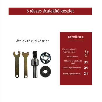Elektromos fúró átalakító készlet – öt részes készlet, vasból készült felépítés, 135 g tömeg, Ke-quality virtue