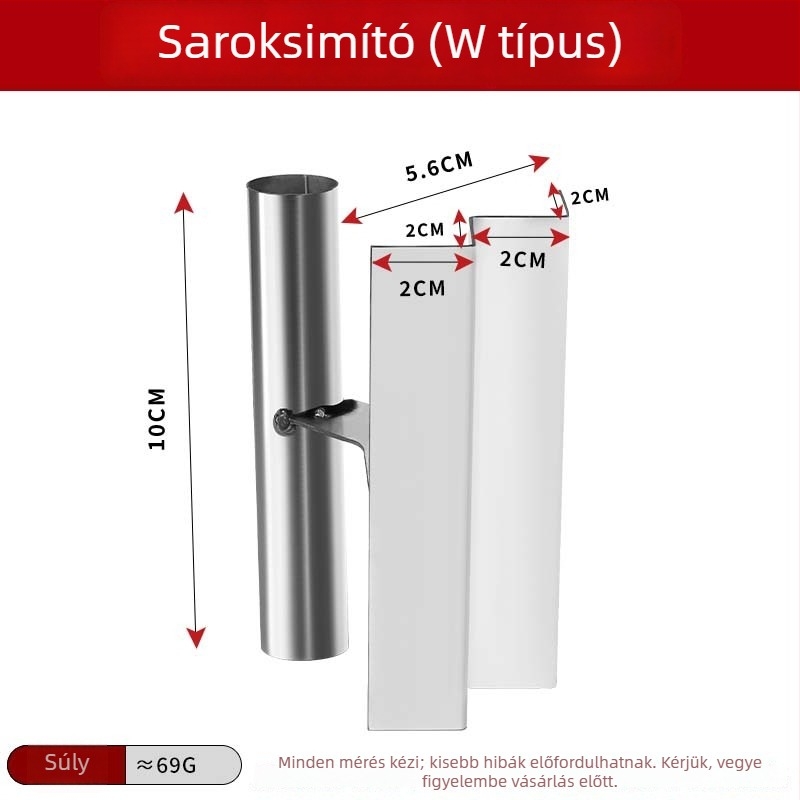 Többcélú sarokglettelő, vakoló kés, kőműves eszköz, kétoldalas sarok