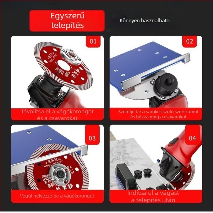 100 típusú szénacél csempeél keret ferdecsiszolóhoz