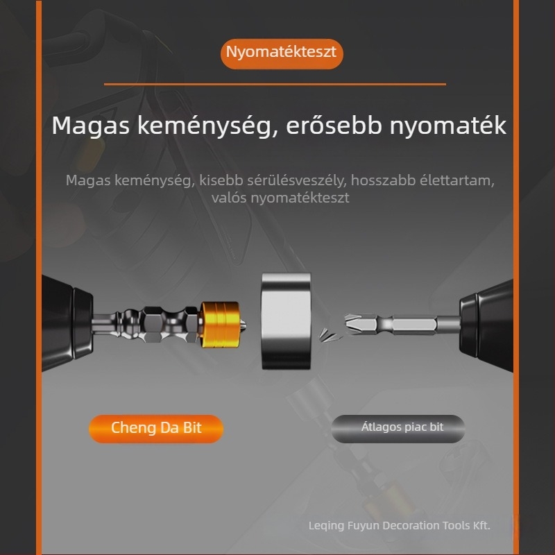 S2-es kereszthorny csavarhúzó bit mágneses gyűrűvel, csúszásmentes kivitel, 20 g