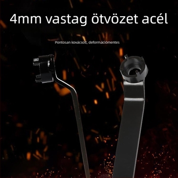 Sarokcsiszoló kiegészítő készlet: vastagított szétszerelési és csiszoló korongok, négyfejű kulcs és nyomólemez
