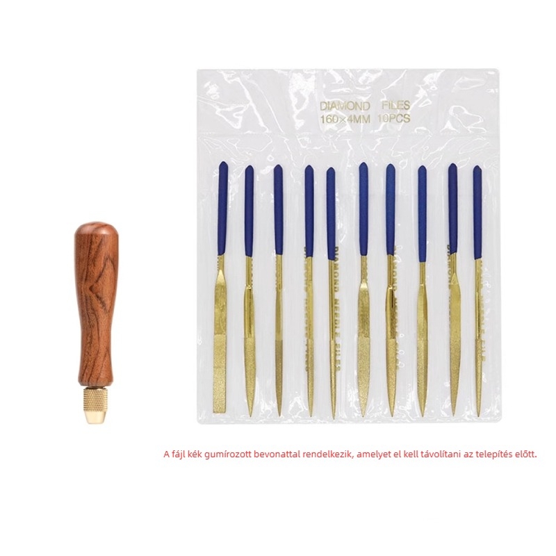 MOKIN Gyémántreszelő titán bevonattal, keményfa fogantyúval Sour Branch Wood, kettős vágás fabarát