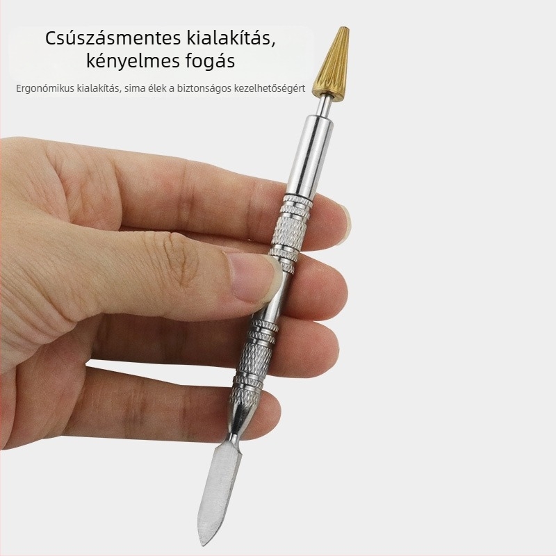 Kétfunkciós bőr élvédő eszköz olajos él toll és ragasztóval, élzáró szerszám csapágyas kivitelben, DIY bőrmunkához • Márka: Same fenglihe