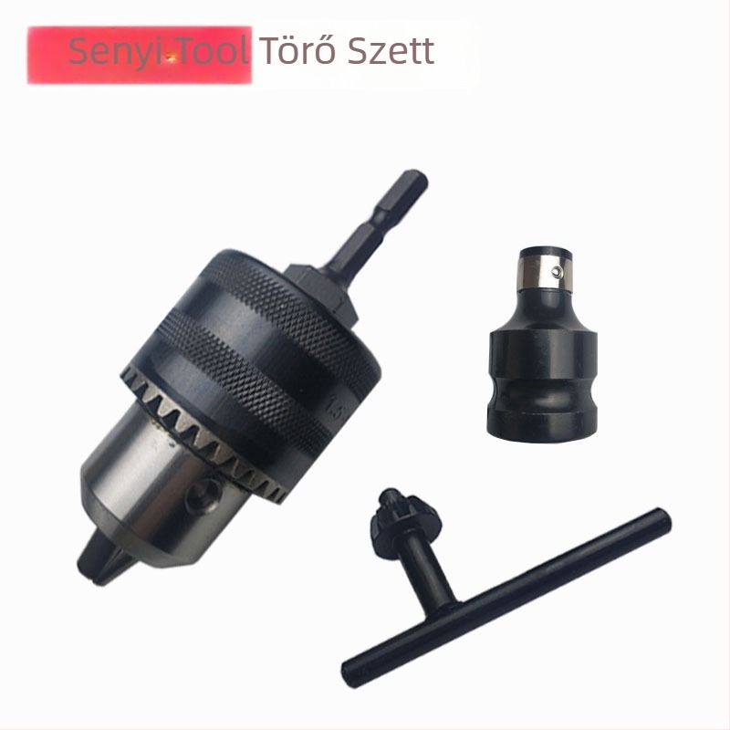 Háromszájú önzáró fúrótárcsa kulccsal, vasból, 10–13 mm tartomány