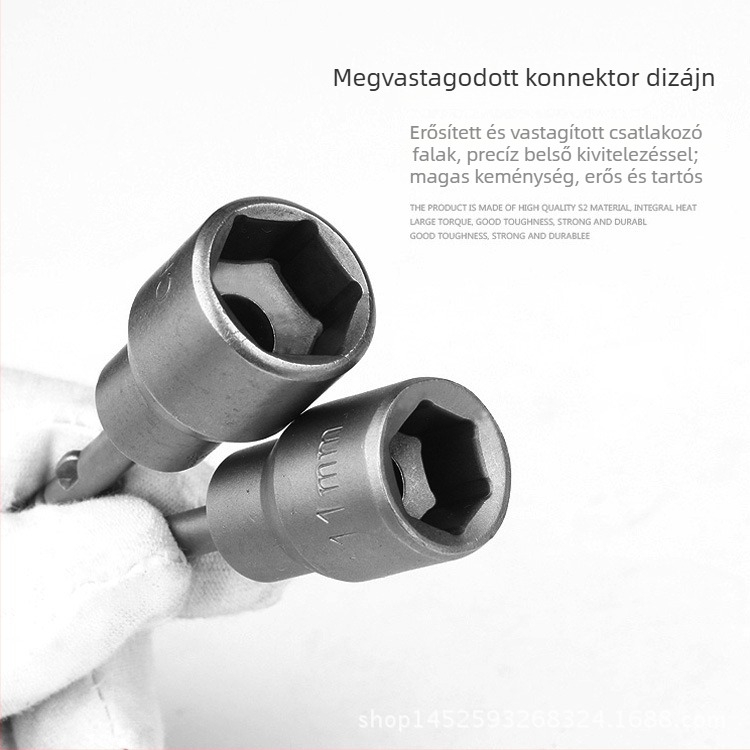 SX márkájú hatszögletű fejű bit, magas széntartalmú acélból, 65 mm hosszú