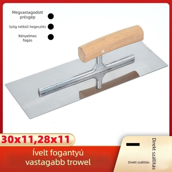 Glettvas vakoláshoz görbített nyelekkel rozsdamentes acélból — modell: sík penge, Jetta, alkalmas vakolatra, glettelésre és cementhez