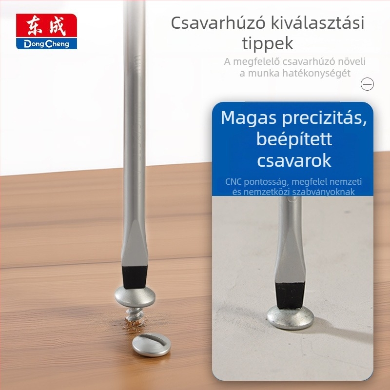 Ipari szintű mágneses csavarhúzó készlet Cr-Mo ötvözetű végződésekkel (kereszt és lapos) – Teljes készletet tartalmaz