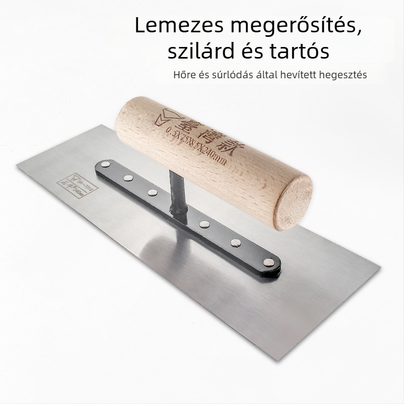 Shi Niu glettelő kés, lapos pengével típus, 5 mm vastagság, szénacél penge, Shandong eredet