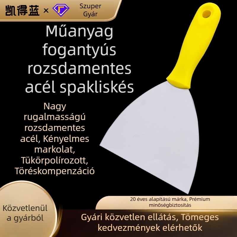 KDL-021 Rozsdamentes acél glettelő kés műanyag fogantyúval