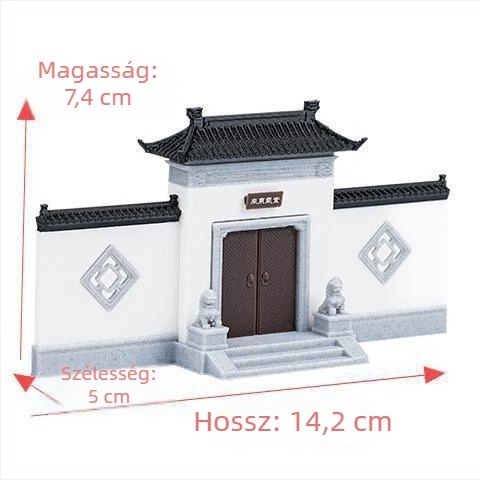 Architekturális mini tájkép modell, Suzhou-stílusú Jiangnan vízváros táj, koreai stílus (Anyag: műanyag • Készítés: 140604206 • Ajándék célú reklám)