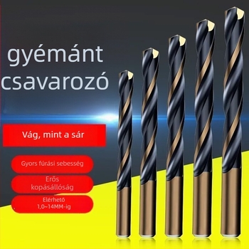 M43 kobaltos spirálfúró rozsdamentes acélhoz, fémek fúrására, magas keménység, egyenes nyelű fúrókészlet