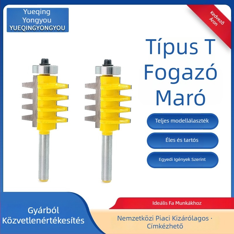 8-dontos T-típusú marófa faipari – maró panelekhez, gravírozáshoz