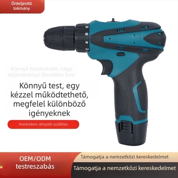 Kézben tartható akkumulátoros fúró-csavarhúzó, háztartási használatra, Li‑ion 18–21V, pisztolyfogású kialakítás, ratchet tokmány, előre és hátra