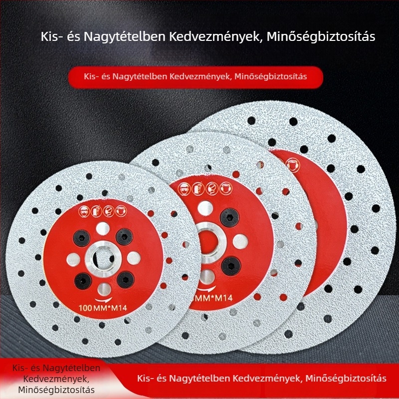 Forrasztott gyémánt vágókorong M14-es sarokcsiszolóhoz, márvány és csempe
