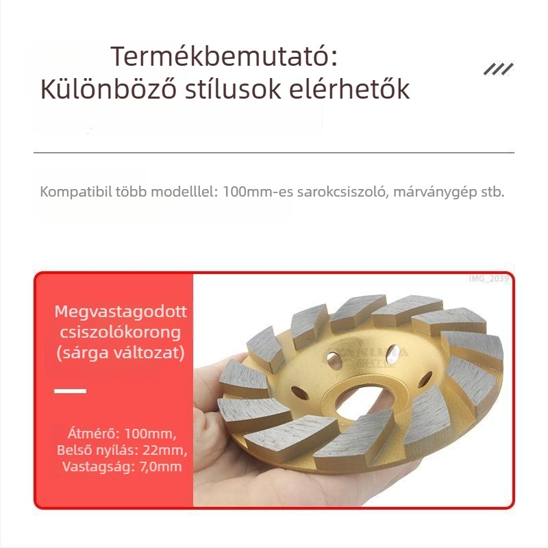 Yanlijia Gyémánt csiszolókorong szögcsiszolóhoz – kő, cement és beton felületekhez; Kínában gyártott