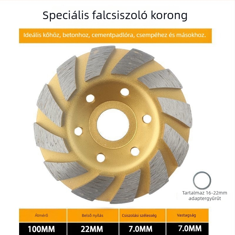 Yanlijia Gyémánt csiszolókorong szögcsiszolóhoz – kő, cement és beton felületekhez; Kínában gyártott