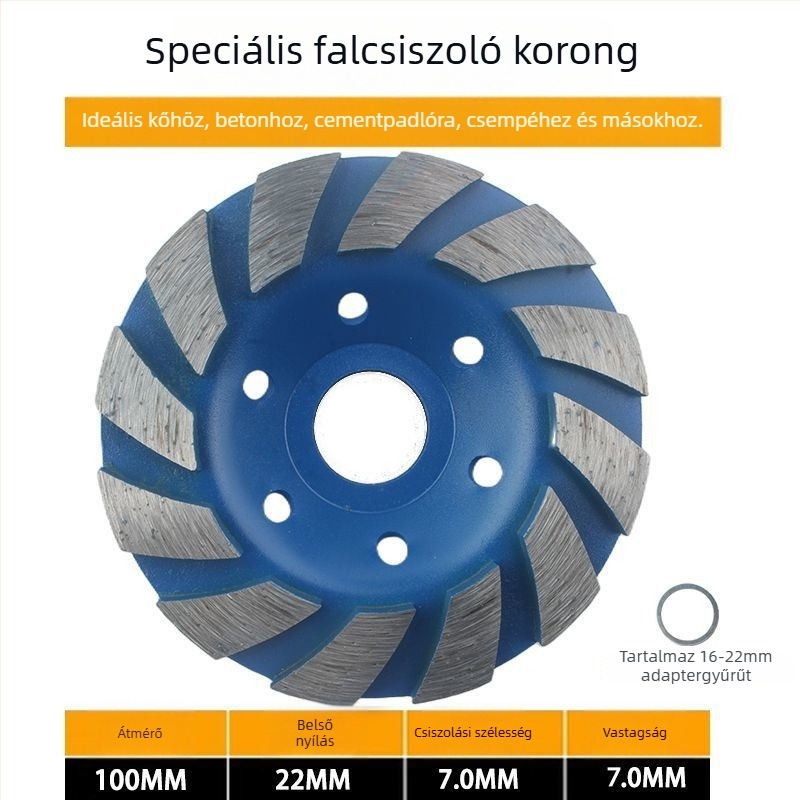Yanlijia Gyémánt csiszolókorong szögcsiszolóhoz – kő, cement és beton felületekhez; Kínában gyártott