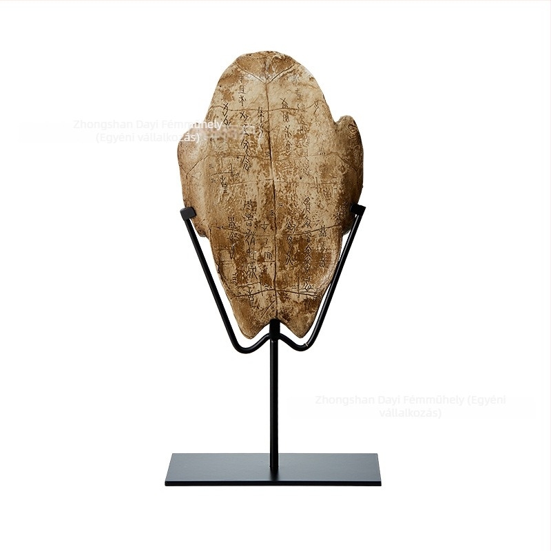 Asztali dekoráció gyantából — Fossil Oracle Turtle Shell dizájn, antik stílus, új kínai stílus