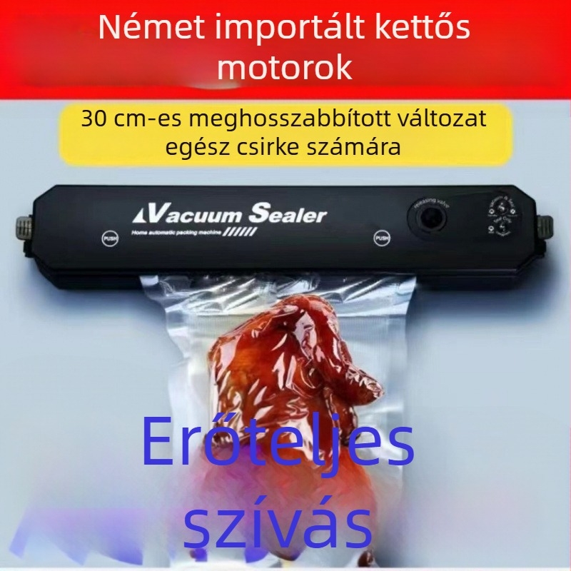 Kompakt mindent egyben vákuumcsomagoló gép otthoni használatra, nedves és száraz élelmiszer csomagoláshoz