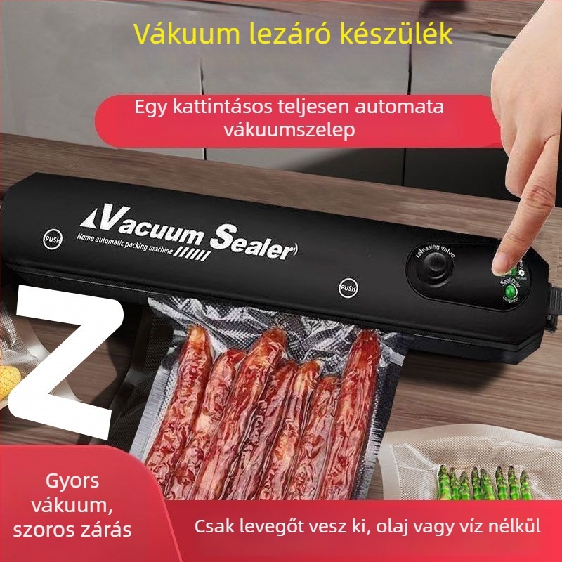 Kompakt mindent egyben vákuumcsomagoló gép otthoni használatra, nedves és száraz élelmiszer csomagoláshoz