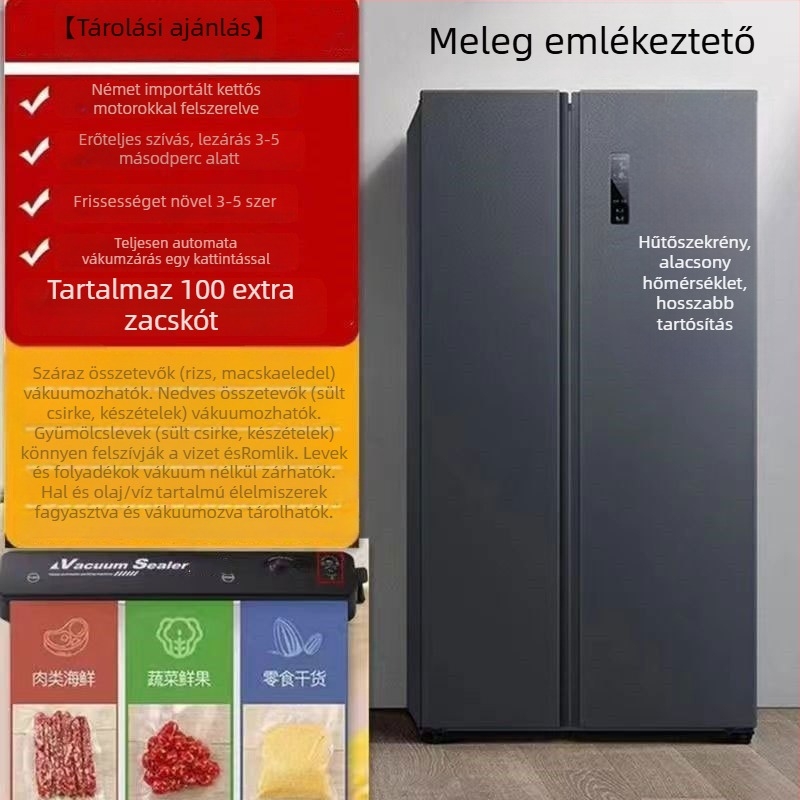 Kompakt mindent egyben vákuumcsomagoló gép otthoni használatra, nedves és száraz élelmiszer csomagoláshoz