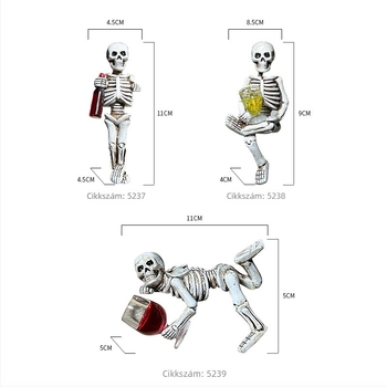 Halloween koponya gyanta dekoráció kerthez és otthoni dekorációhoz