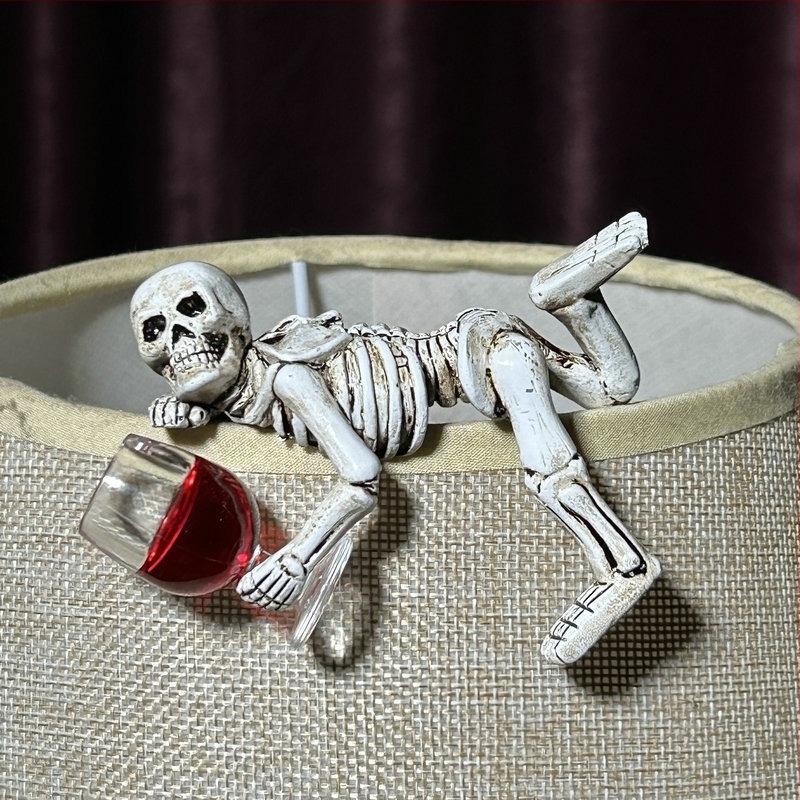 Halloween koponya gyanta dekoráció kerthez és otthoni dekorációhoz