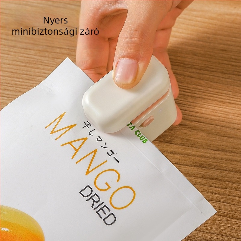 Mini záró eszköz zacskókhoz – melegzárás, otthoni használatra, 53 g, 2024-ben bemutatva.